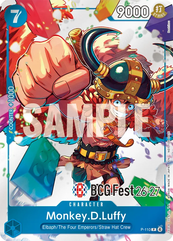 P-110 Monkey.D.Luffy giveaway card