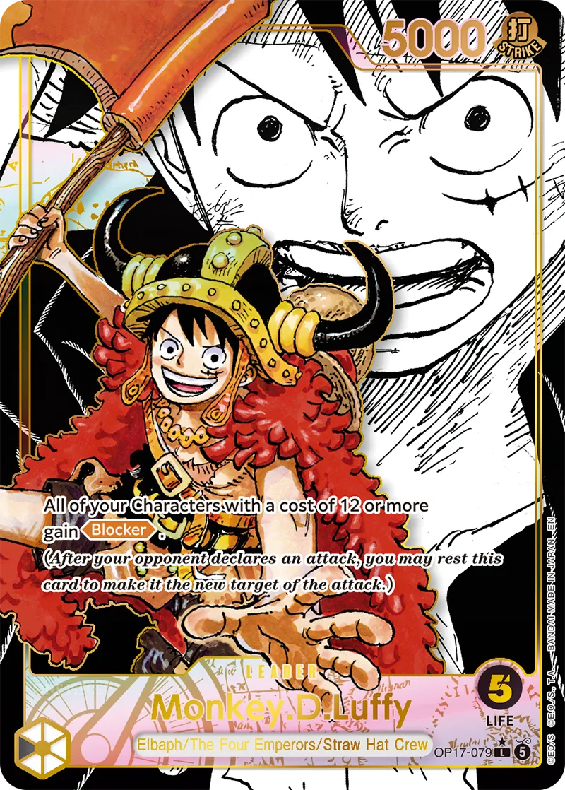 Monkey.D.Luffy OP17-079, Super Leader Alt-Art