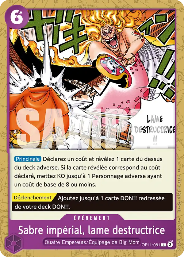 OP11-081 Sabre impérial, lame destructrice