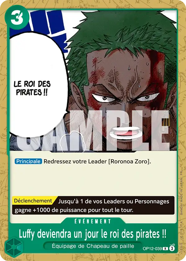 OP12-039 Luffy deviendra un jour le roi des pirates !!
