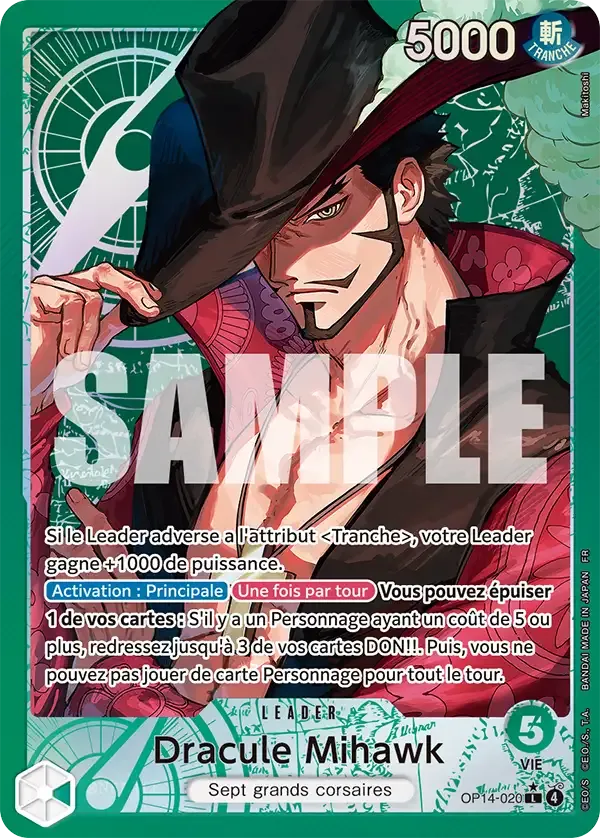 OP14-020 Dracule Mihawk, version parallèle
